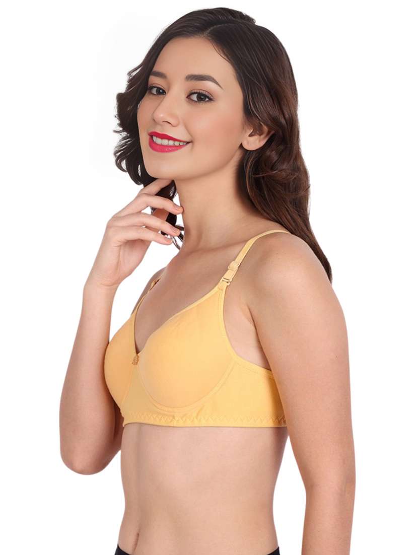 women pack of 3 solid non wired t-shirt bra - 22025182 -  Standard Image - 2