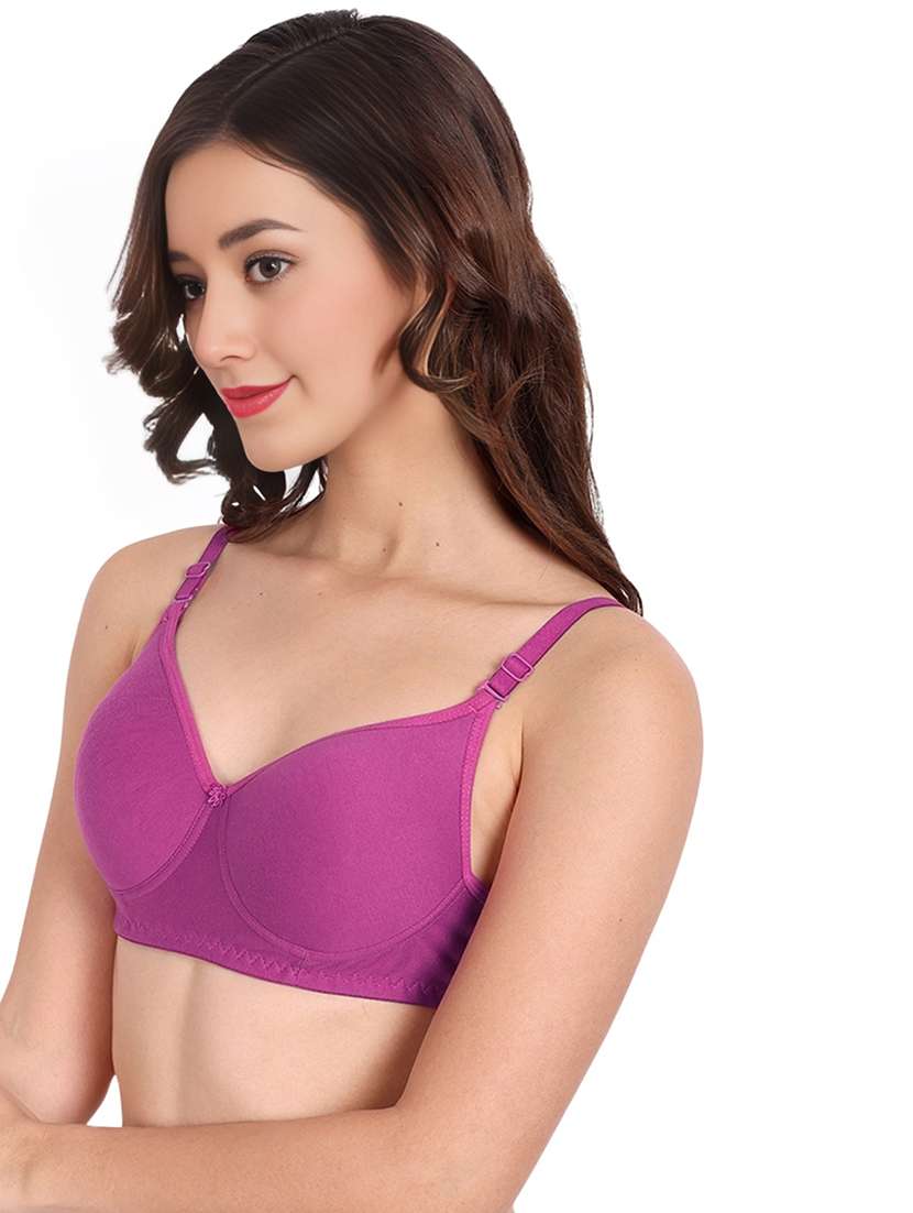 women pack of 2 solid non wired t-shirt bra - 22025301 -  Standard Image - 2