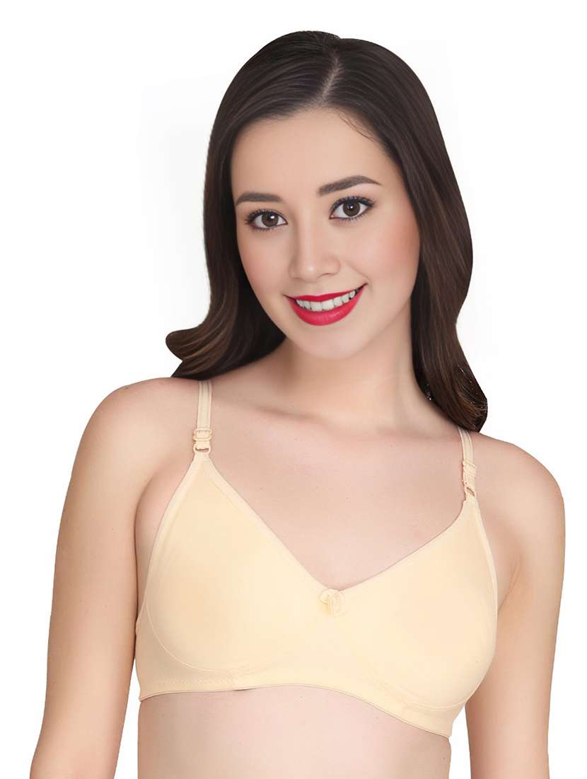 cream cotton combos bra - 22025403 -  Standard Image - 2