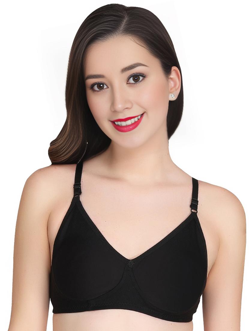 black cotton combos bra - 22025493 - Standard Image - 2