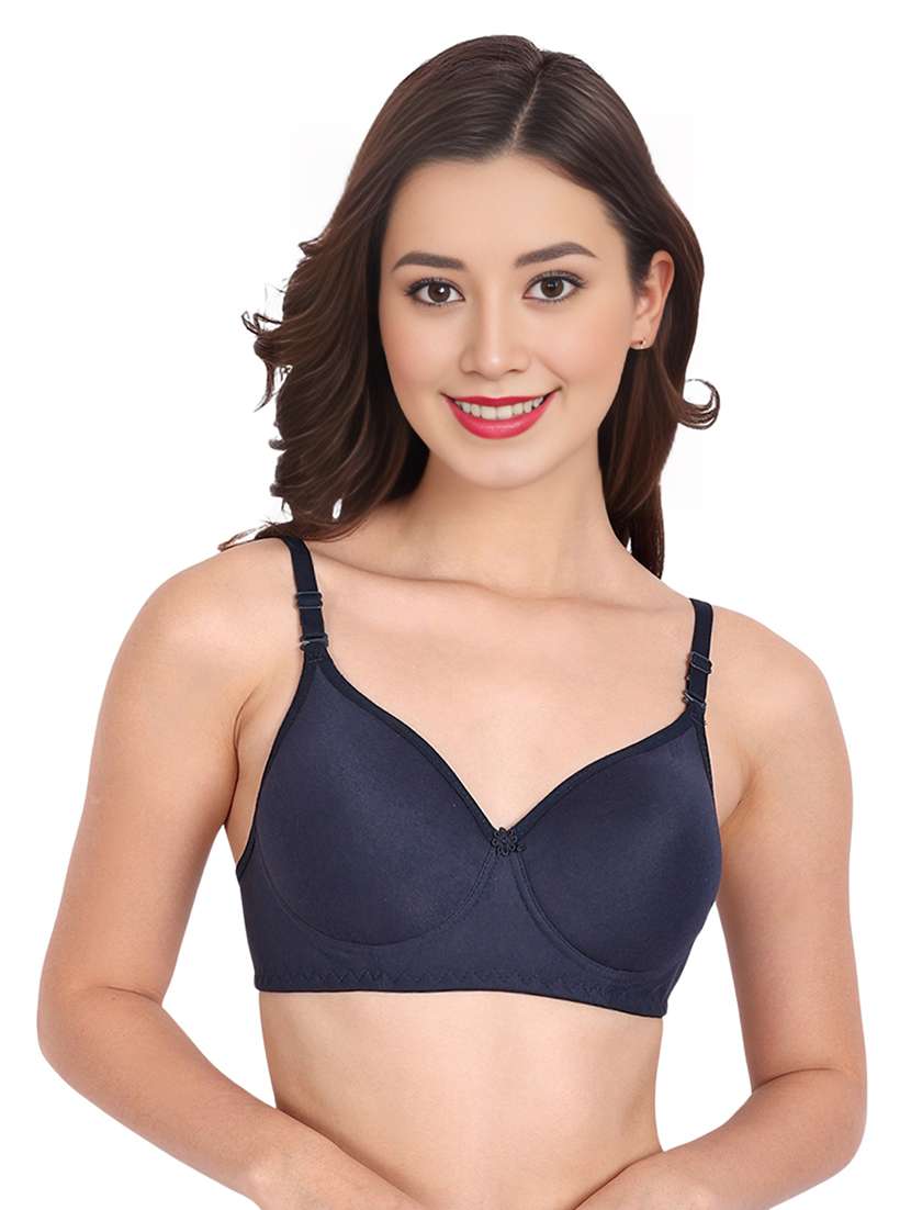 navy blue cotton combos bra - 22025517 -  Standard Image - 2