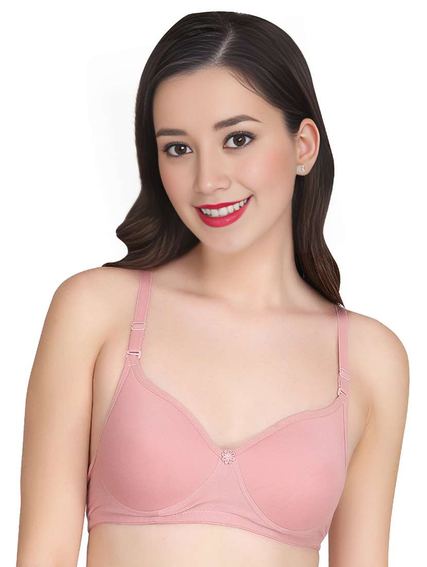 pink cotton combos bra - 22025519 -  Standard Image - 2
