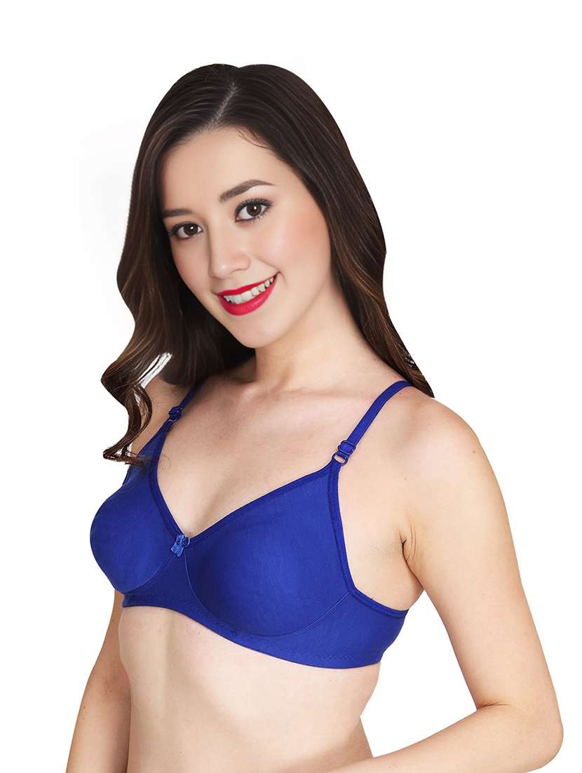 blue cotton combos bra - 22025536 - Standard Image - 2