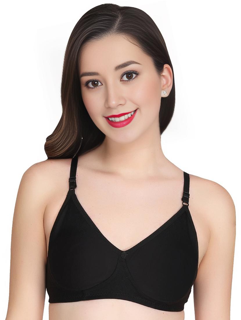 women pack of 5 solid non wired t-shirt bra - 22025581 - Standard Image - 2