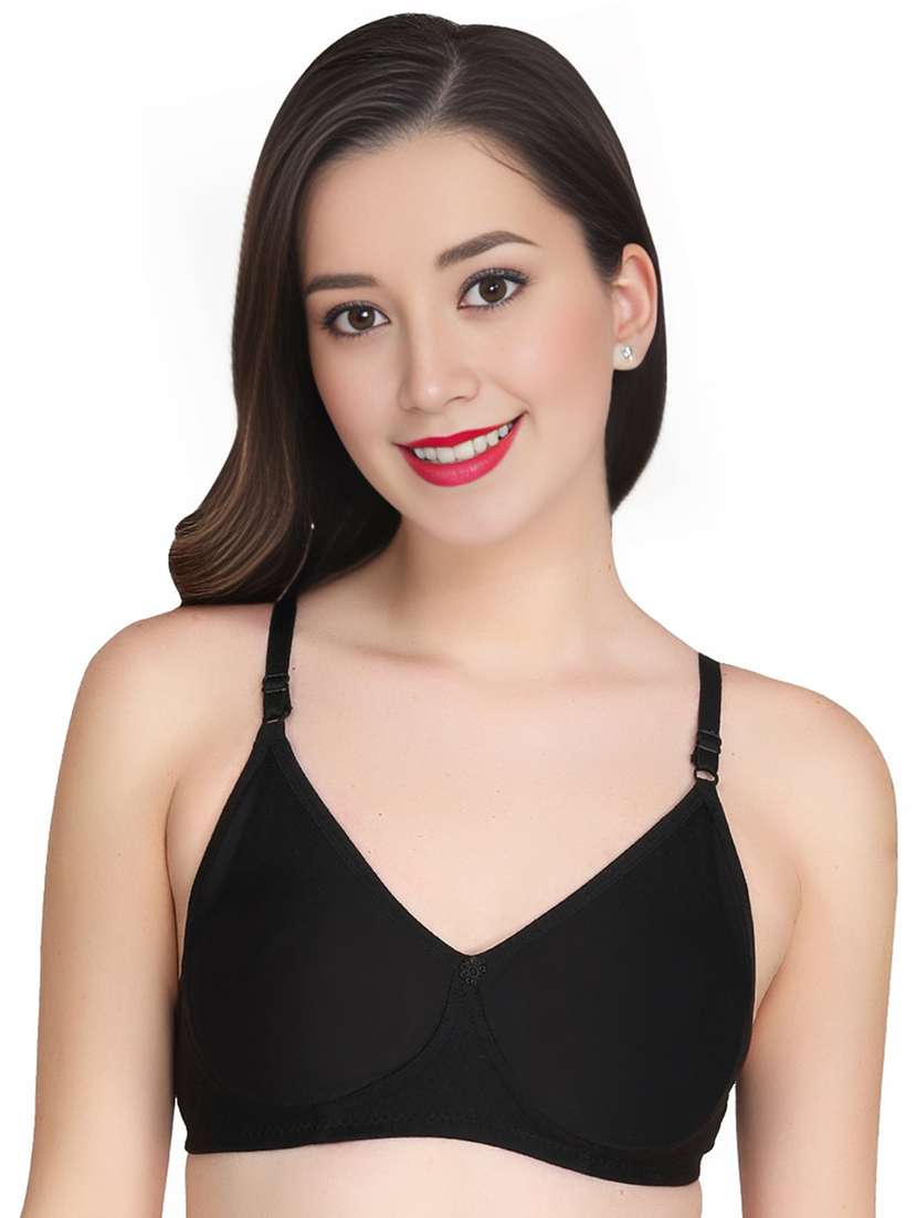women pack of 5 solid non wired t-shirt bra - 22025583 - Standard Image - 2