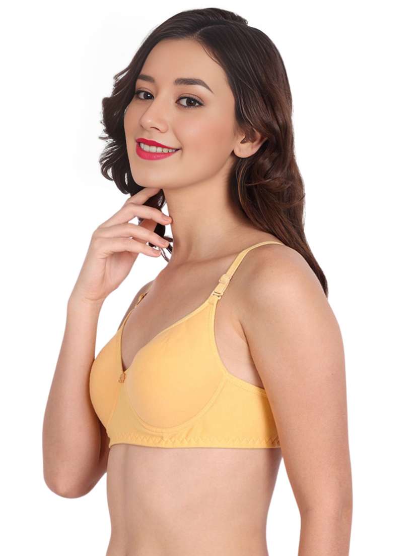 women pack of 4 solid non wired t-shirt bra - 22025606 -  Standard Image - 2