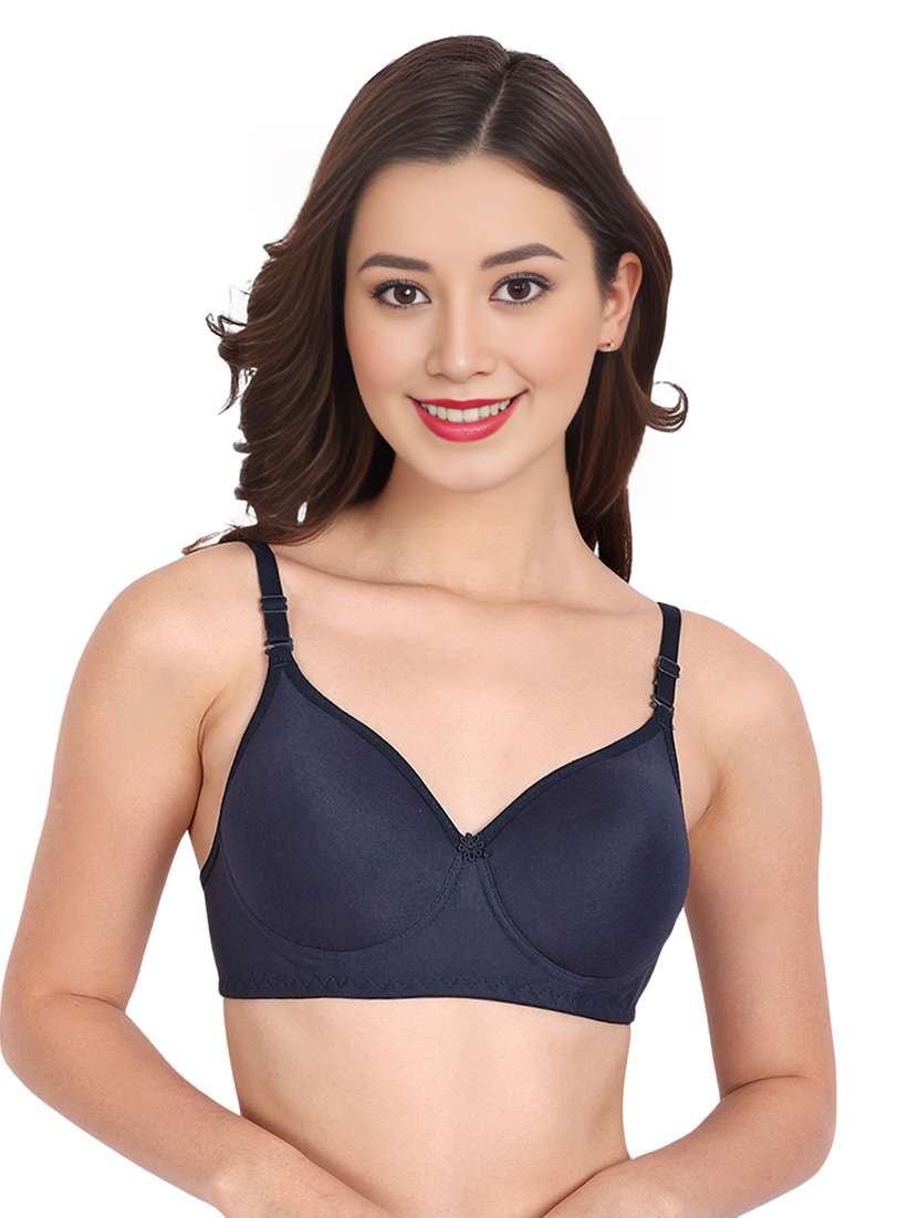 women pack of 4 solid non wired bra - 22025611 -  Standard Image - 2