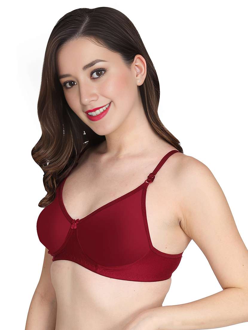 women pack of 4 solid non wired t-shirt bra - 22025628 -  Standard Image - 2