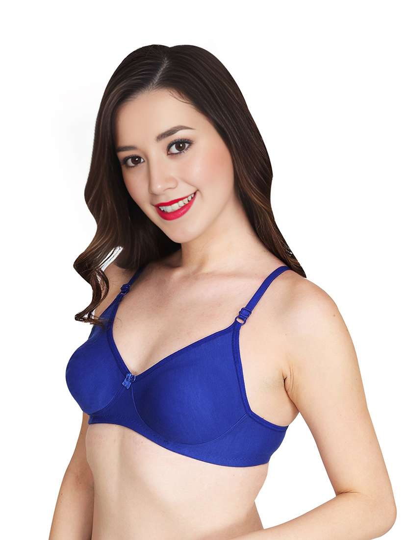 women pack of 4 solid non wired t-shirt bra - 22025634 -  Standard Image - 2