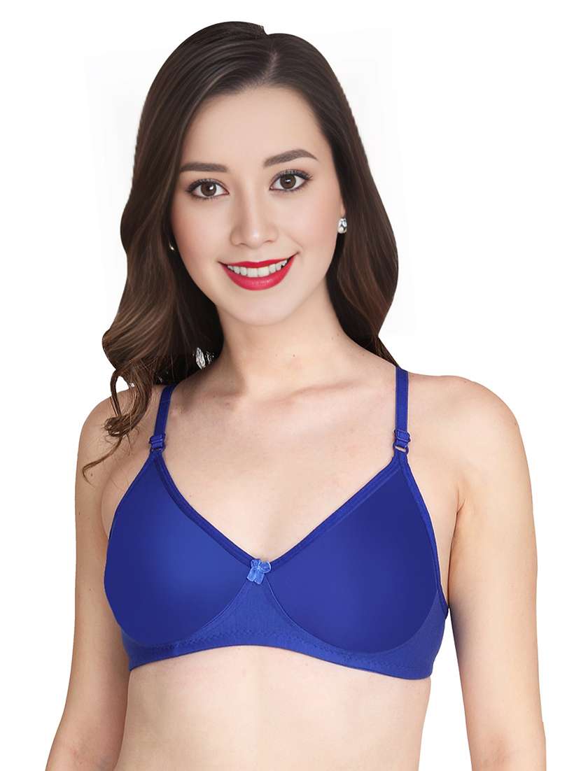 women pack of 4 solid non wired bra - 22025641 -  Standard Image - 2