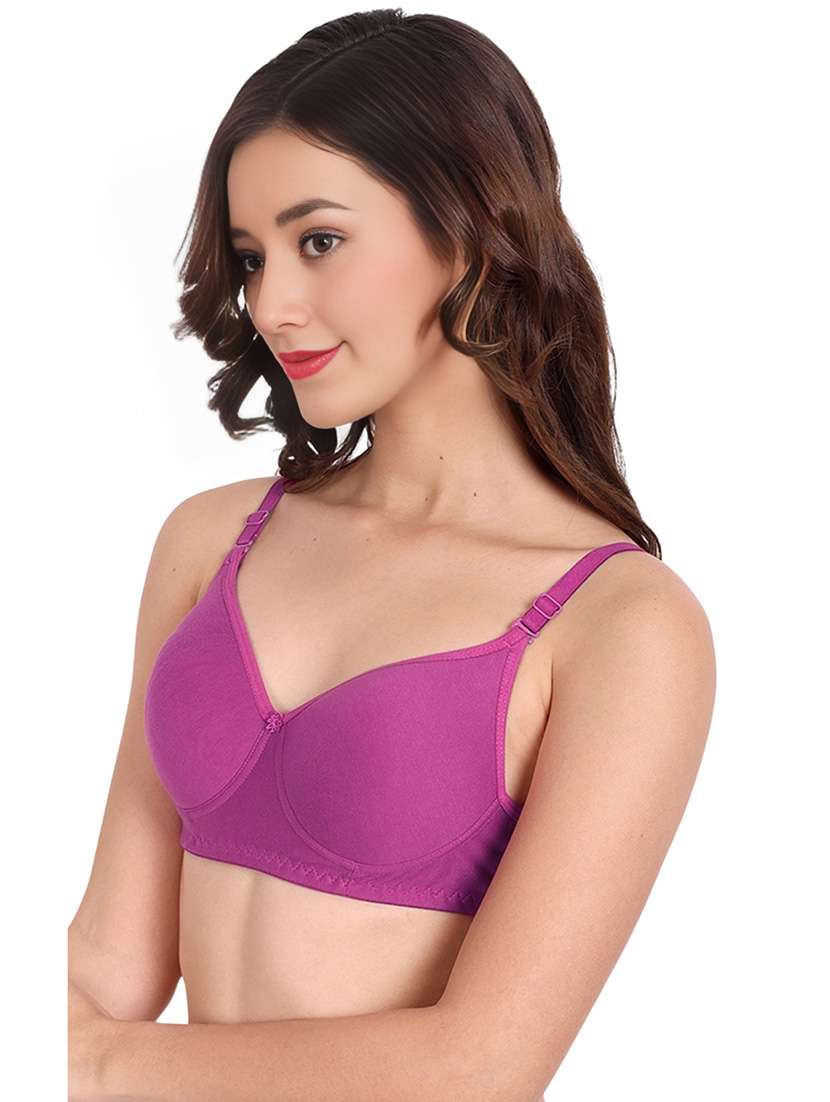 women pack of 2 solid non wired t-shirt bra - 22025831 -  Standard Image - 2