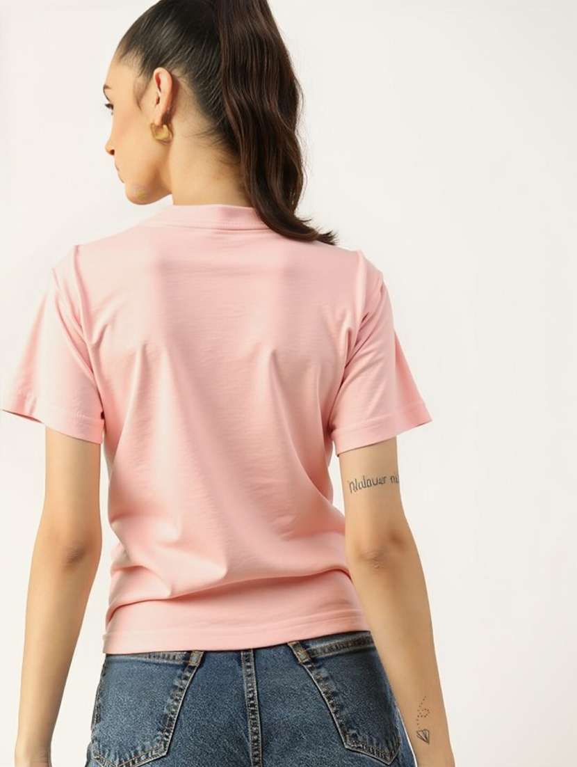 women printed short sleeve crop t-shirt - 22026114 - Standard Image - 2