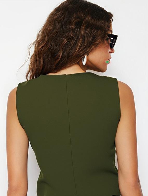 women solid sleeveless vest top - 22026151 - Standard Image - 2