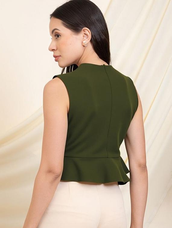 women solid sleeveless vest top - 22026165 - Standard Image - 2