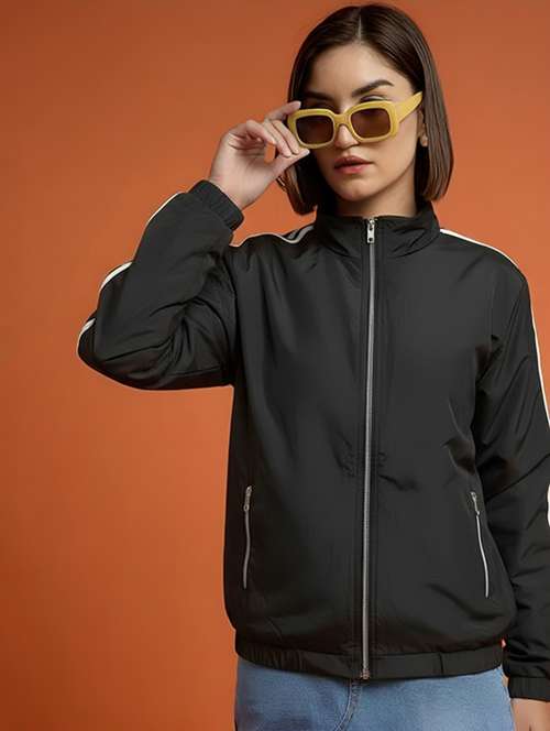 women tapered long sleeve windcheater jacket - 22026191 - Standard Image - 0