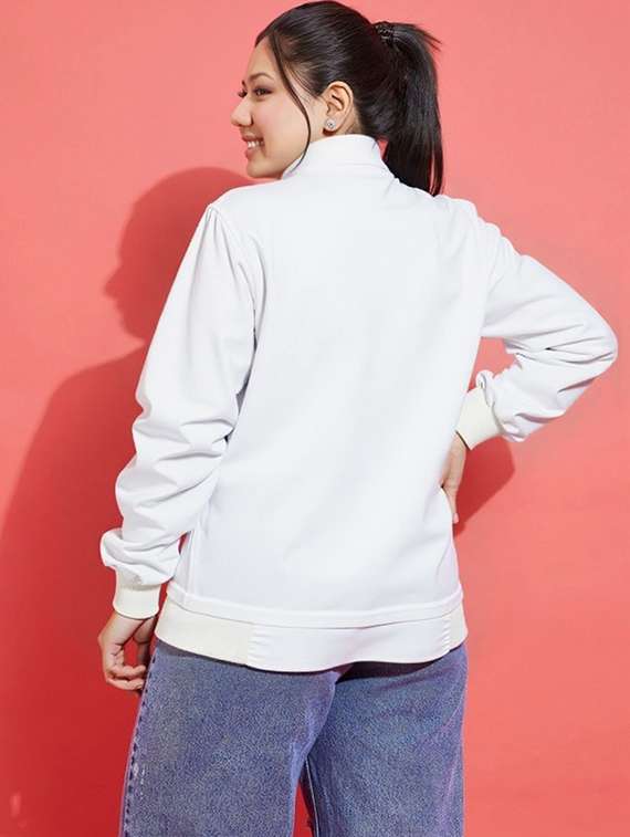 women solid long sleeve windcheater jacket - 22026192 -  Standard Image - 2