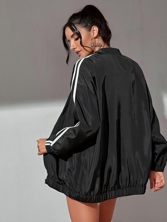 women tapered long sleeve windcheater jacket - 22026197 - Standard Image - 2