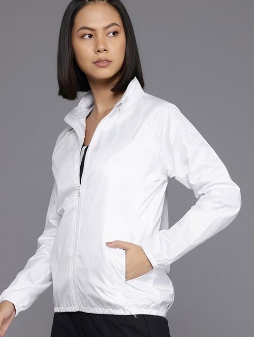 women solid long sleeve windcheater jacket - 22026198 -  Standard Image - 0