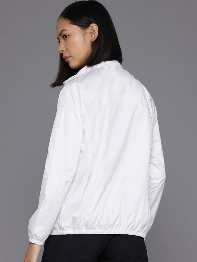 women solid long sleeve windcheater jacket - 22026198 - Standard Image - 2