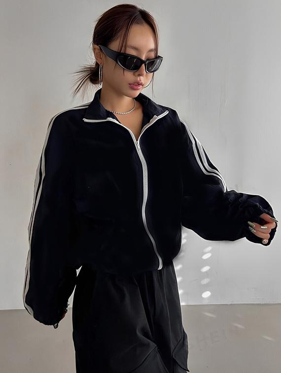 women tapered long sleeve windcheater jacket - 22026201 - Standard Image - 2
