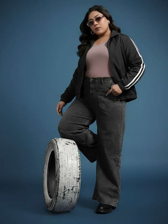 women tapered long sleeve windcheater jacket - 22026201 - Standard Image - 2