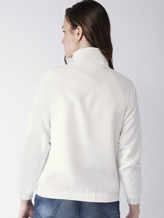 women solid long sleeve windcheater jacket - 22026208 - Standard Image - 2
