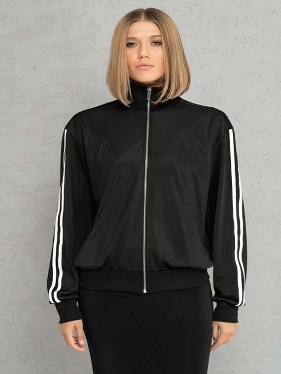 women tapered long sleeve windcheater jacket - 22026212 - Zoom Image - 0