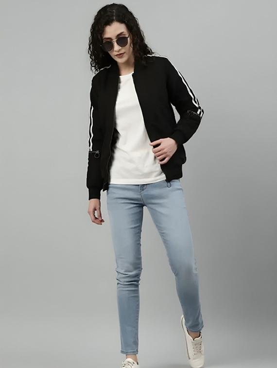 women tapered long sleeve windcheater jacket - 22026219 - Standard Image - 2