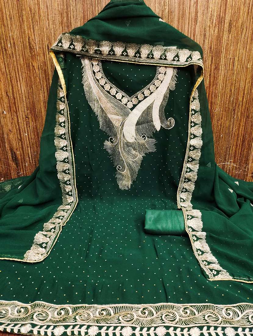 women solid with work embroidered unstitched suit set - 22026318 -  Standard Image - 2