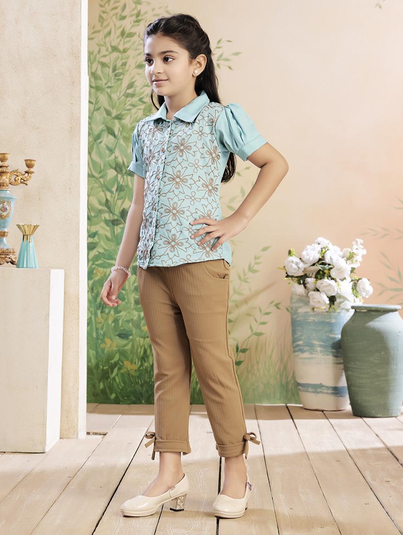 girls printed top & trouser co-ord set - 22026341 - Standard Image - 2