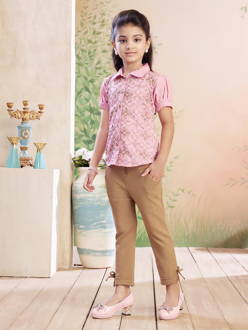 girls printed top & trouser co-ord set - 22026342 - Standard Image - 2