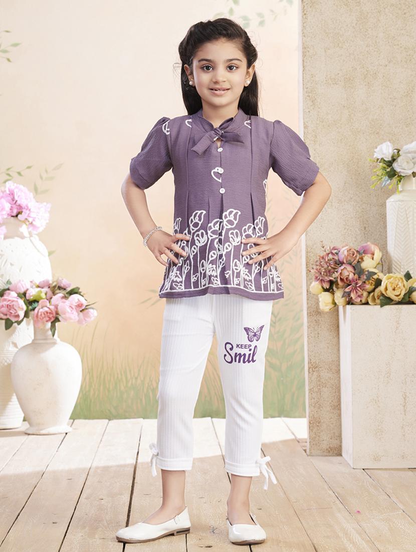 girls embroidered top & trouser co-ord set - 22026351 - Zoom Image - 0