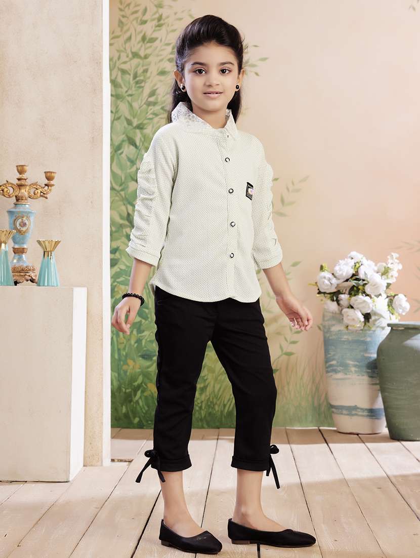 girls printed top & trouser co-ord set - 22026354 -  Standard Image - 2