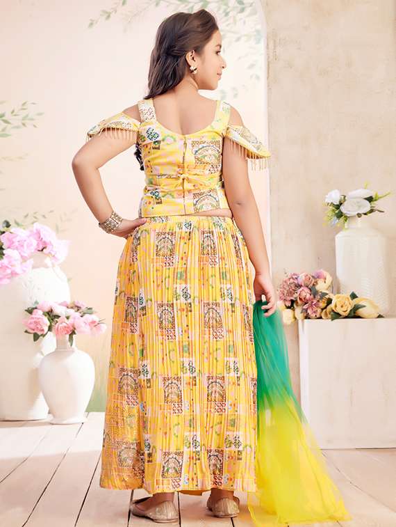 girls printed lehenga choli with dupatta - 22026398 -  Standard Image - 2