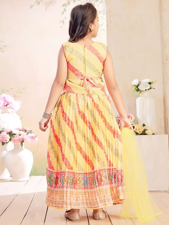 girls printed lehenga choli with dupatta - 22026404 -  Standard Image - 2