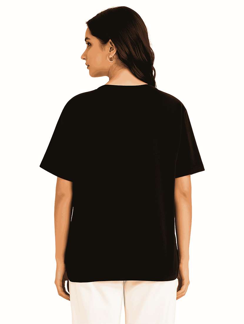 women printed short sleeve oversized t-shirt - 22026593 - Standard Image - 2