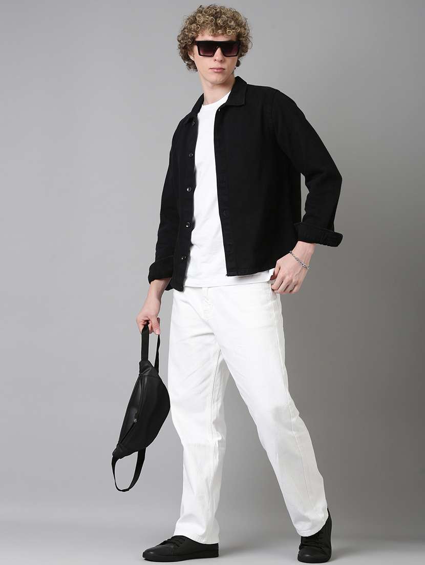 men solid long sleeve regular fit shacket - 22026597 -  Standard Image - 7