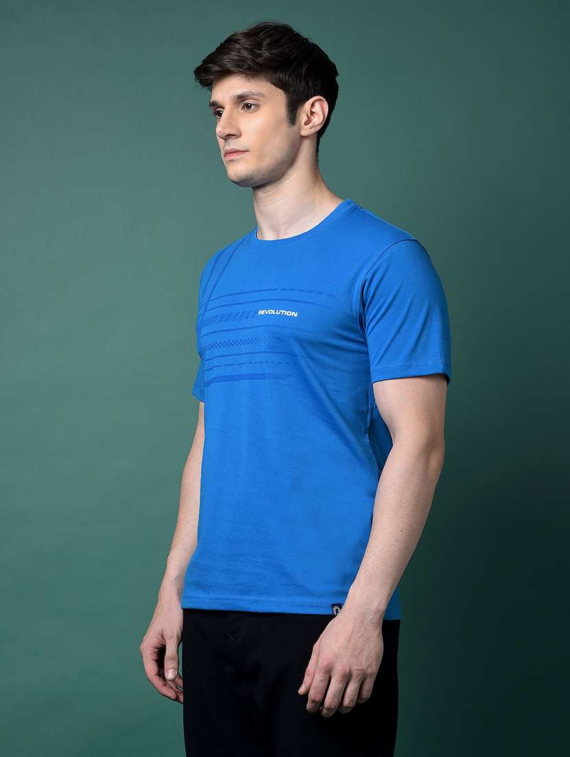 men chest print short sleeve regular fit t-shirt - 22026602 - Standard Image - 2