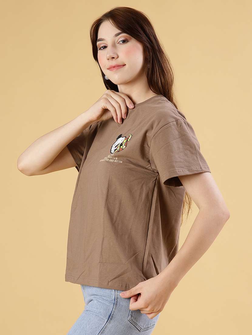 women printed short sleeve relaxed fit t-shirt - 22027027 -  Standard Image - 2