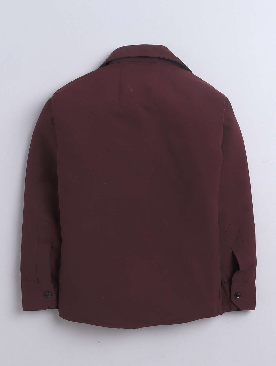 boys solid collared long sleeve shirt - 22027046 -  Standard Image - 2