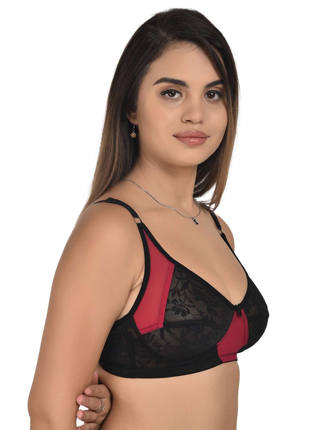 cotton lace regular full coverage bra - 22027057 -  Standard Image - 2