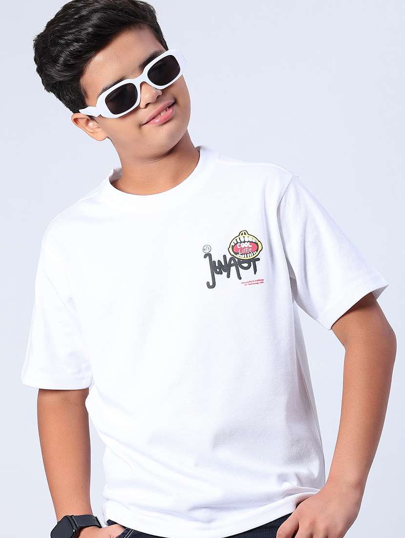 boys printed short sleeve regular fit t-shirt