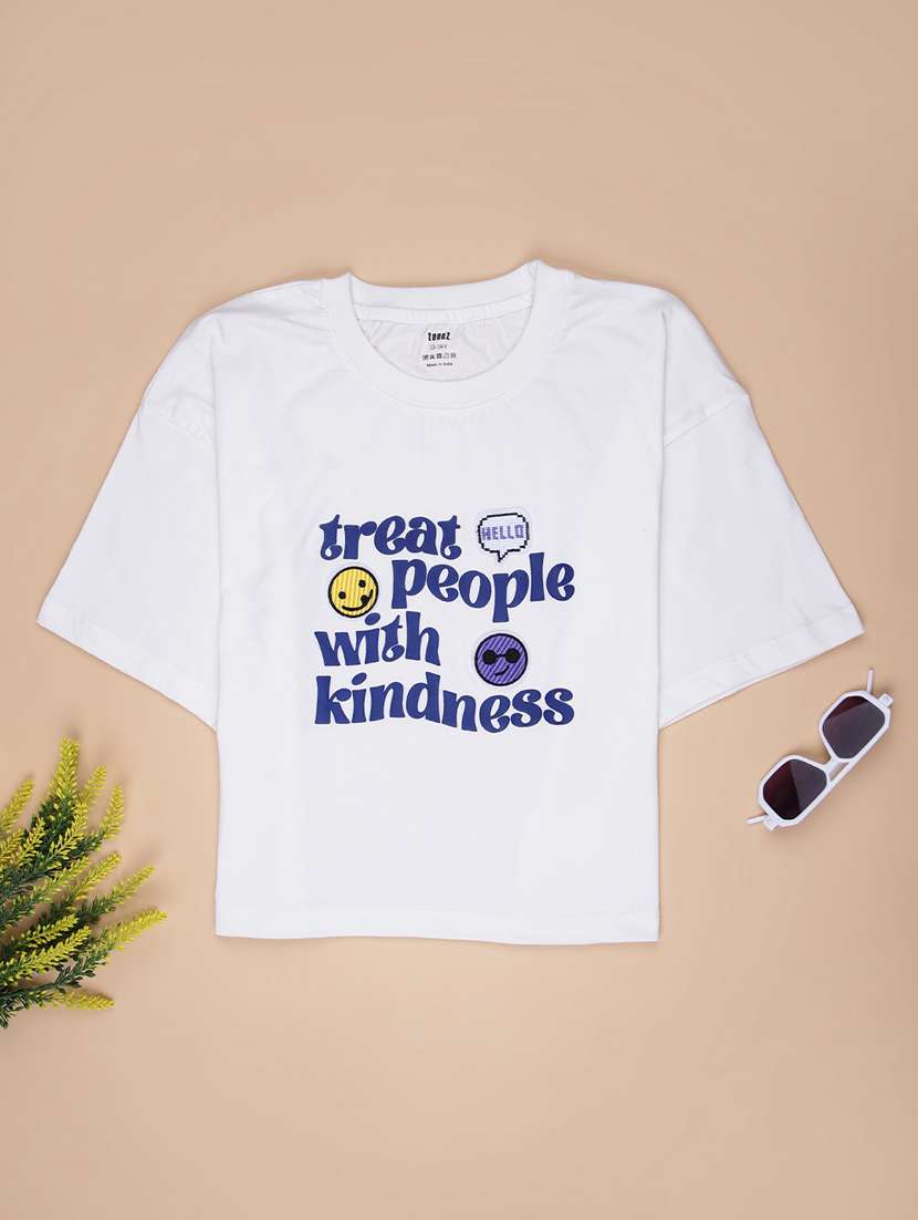 girls printed short sleeve regular fit t-shirt