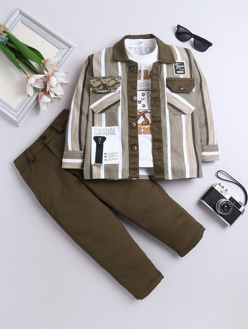 boys striped long sleeve full length set  - 22027101 -  Standard Image - 0