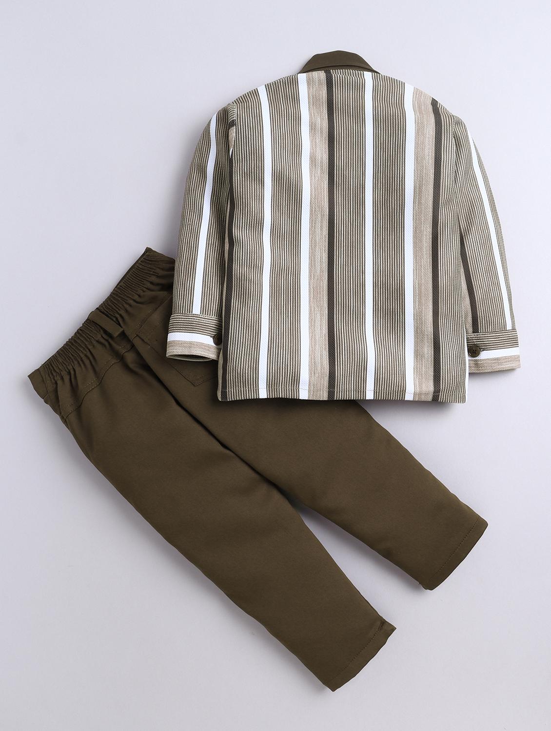 boys striped long sleeve full length set - 22027101 - Standard Image - 2
