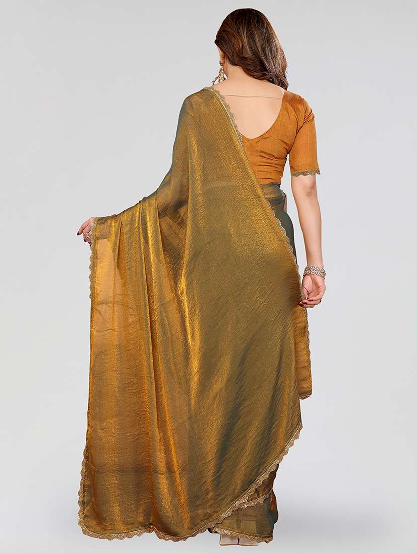 women solid with bordered embellished saree with blouse - 22027113 -  Standard Image - 2