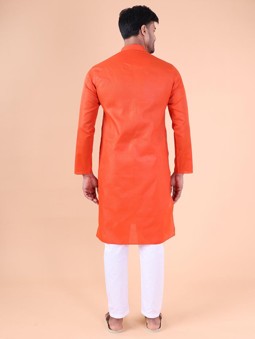 men solid mandarin neck kurta pyjama ethnic wear set - 22027373 - Standard Image - 2