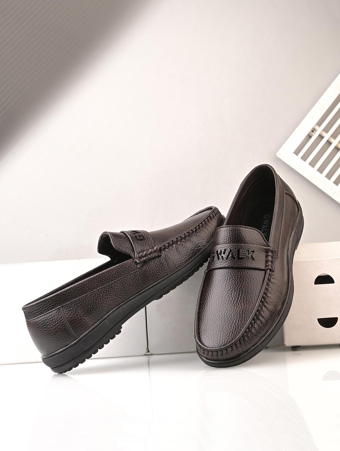men brown slip on loafer - 22027434 - Zoom Image - 0