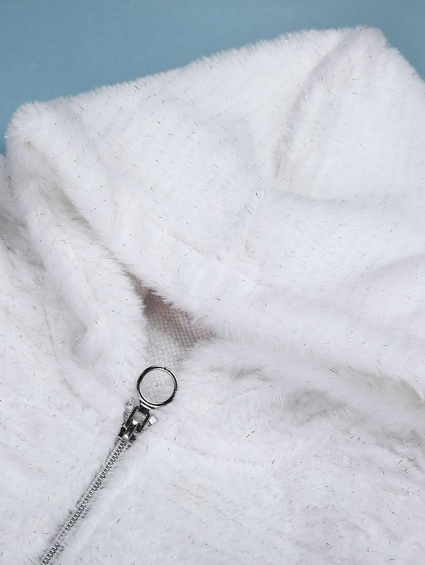 girls solid long sleeve hooded sweatshirt - 22027763 -  Standard Image - 2