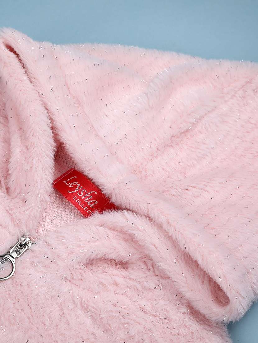 girls solid long sleeve hooded sweatshirt - 22027764 -  Standard Image - 2